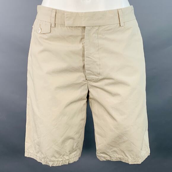 BROOKS BROTHERS Size 30 Beige Stone Cotton Button Fly Shorts - Picture 1 of 7